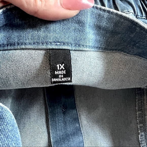 Women’s Overall Button Down Jumper Dress with Belt & Front Pockets Size 1X - Picture 8 of 8